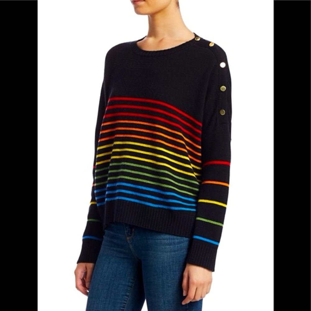 Sundry Rainbow Striped Sweater Wool Cashmere Size 0